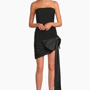 NWT Hutch Sloane Crepe-Satin Strapless Asymmetric Minidress Size 0